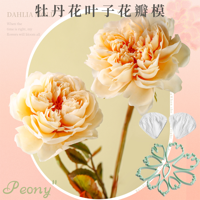 牡丹压模模具英式糖花切模花卉
