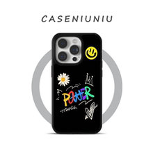 BIGBANG权志龙适用于苹果16promax手机壳磁吸iPhone15磁吸支架14专辑POWER13原创卡通12全包磨砂手机壳涂鸦潮