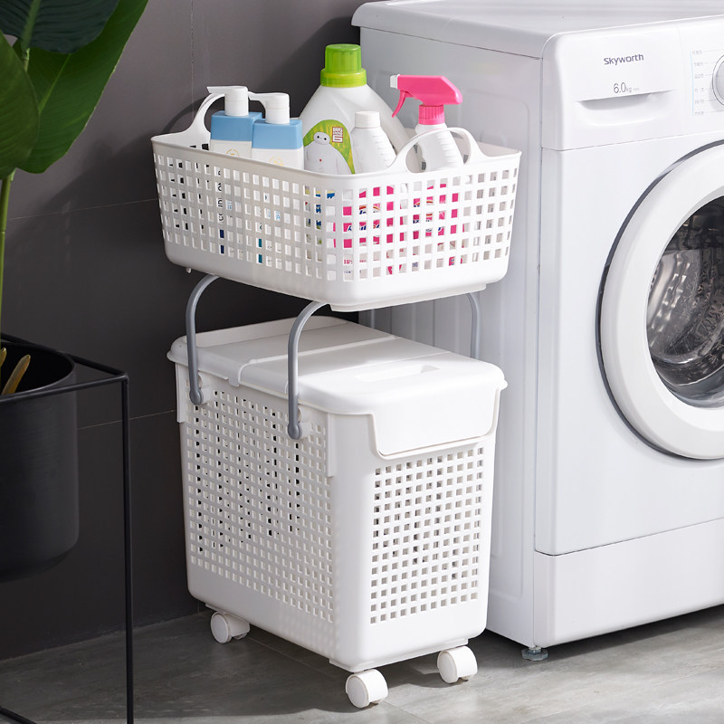 家用浴室脏衣篮加厚款大号洗衣篮脏衣服收纳篮新款叠加篮子可移动,收纳整理,脏衣篮,淘宝优惠券,粉丝福利购,淘宝优惠卷