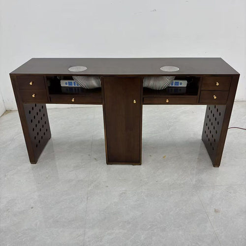 中古风美甲桌带佳佳同款吸尘器