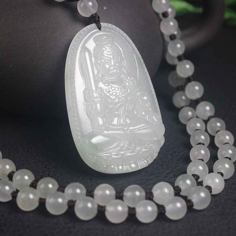 正品桂林鸡血玉贵妃料本命佛项链不动明王菩萨属鸡守护神带证书