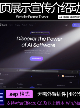 AE模板 公司企业网站网页展示宣传介绍动画 ae素材模板