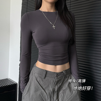 【人手两件起】软糯弹修身长袖