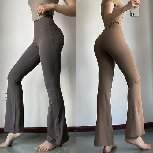免穿内裤提臀喇叭裤瑜伽裤