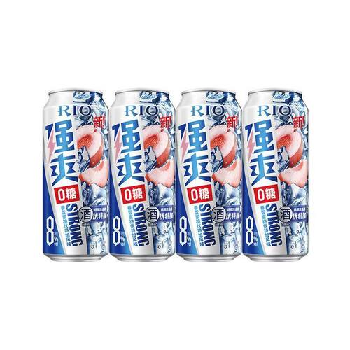 RIO锐澳强爽500ml0糖凤梨葡萄柠檬/白桃8度临期伏特加预调鸡尾酒