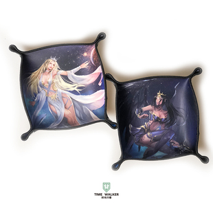 TW橡胶便携骰子盘 龙与地下城骰盘 桌游筛子盘 骰塔 骰盘  储物盘