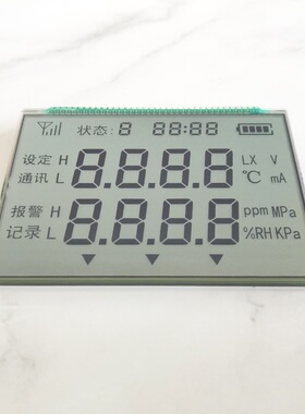大连奇耘TN多排4位8字温度湿度压力时钟段码LCD液晶显示屏GDC1096
