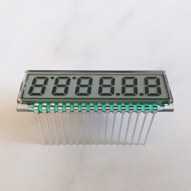 大连奇耘-40度超宽温TN型6位8字段码式LCD液晶显示屏断码屏EDS826-封面