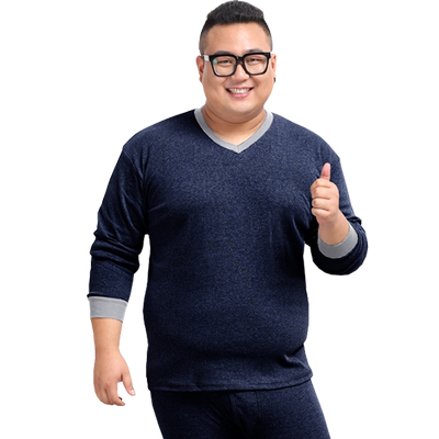 男士纯棉大码秋衣秋裤胖子打底衫