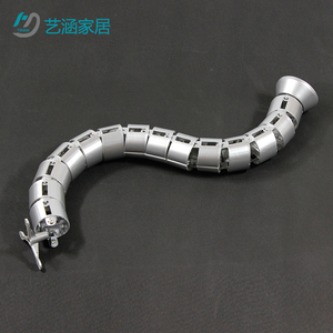 圆形蛇形管穿线管办公桌过线管家具五金办公桌下藏线管线盖线管软