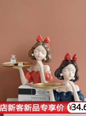 在逃公主进门入户玄关客厅钥匙装饰托盘收纳乔迁X新婚装饰礼物