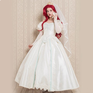 出租SC 殿堂 人鱼婚纱 钉珠刺绣 上衣半裙头纱袖套 连衣裙套装