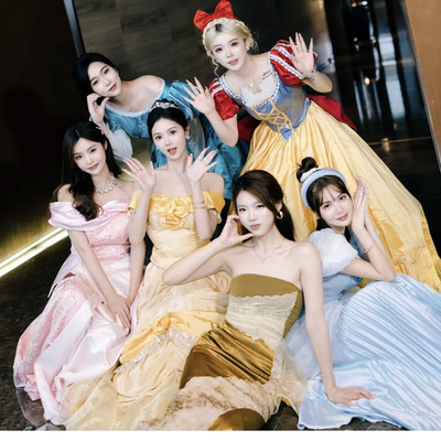 出租长发贝尔海马体公主礼服