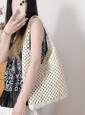 六织织Luckiki背心款单肩包钩针编织材料包钩织diy空心棉线