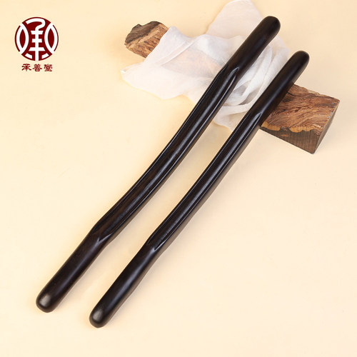 承善堂紫光檀擀筋棒家用推背刮痧板实木开背棒干筋棍按摩全身通用