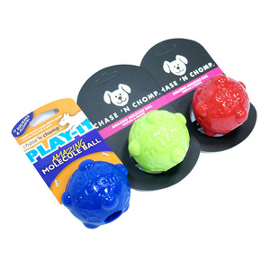 Caitec美国益智宠物狗玩具 双层弹力软胶发声球 中小型犬用6.4cm