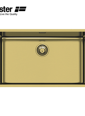 Foster 意大利进口厨房 PVD系列台下水盆 金色大单槽 2157859