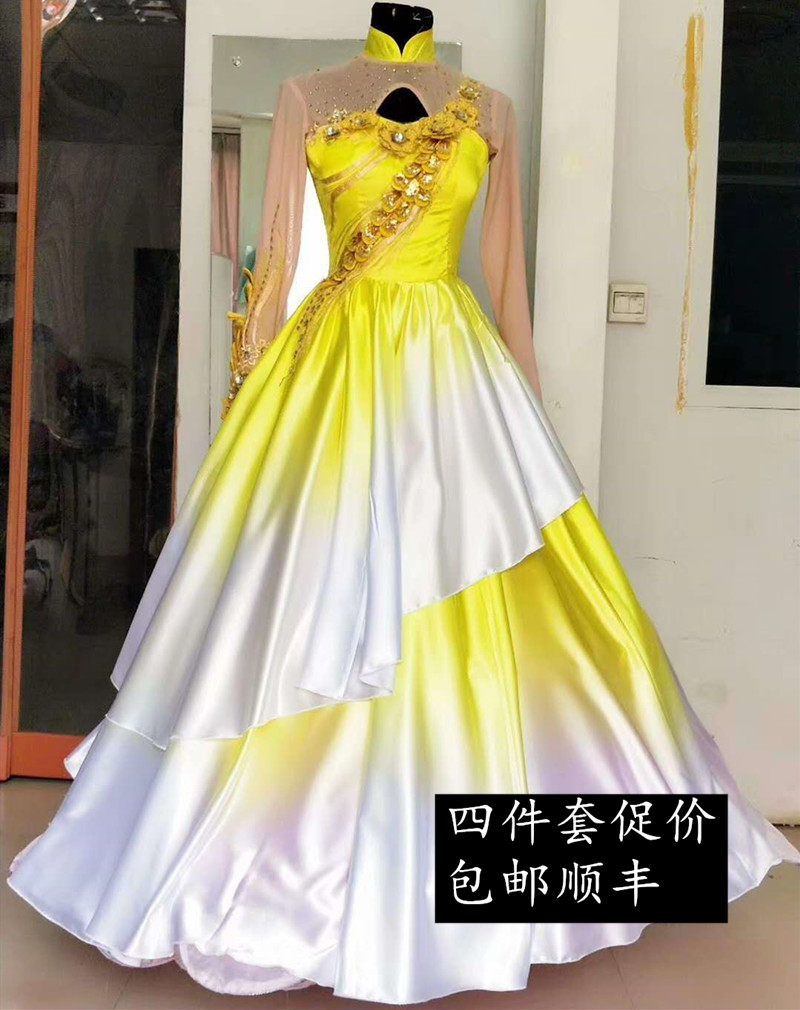 艺考剧目伴舞大摆裙钢丝大花瓣图片