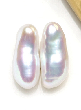 【赛澳白keshi】国货之光4mm天然淡水无核keshi珍珠克旭极光胚芽