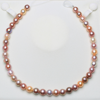 天然淡水牛油果不规则珍珠项链