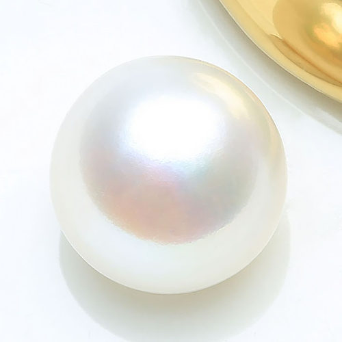 天然淡水珍珠无瑕极光白透彩