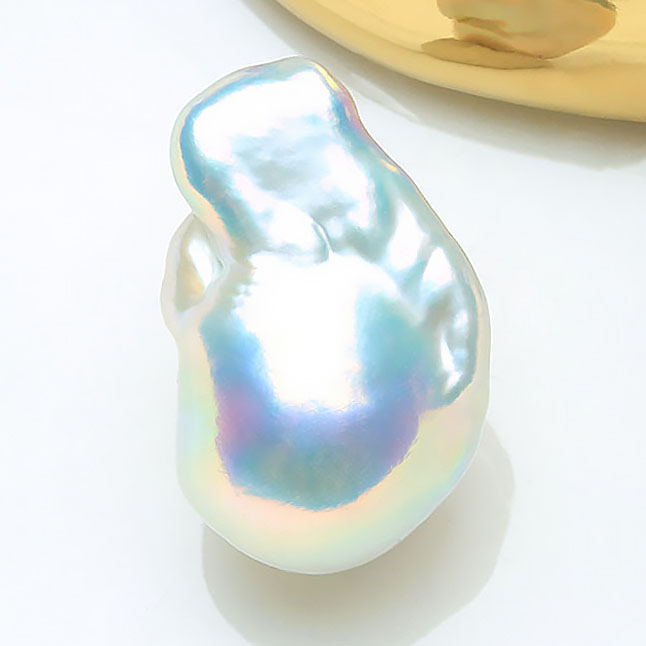 极光蓝血小巴天然淡水巴洛克珍珠