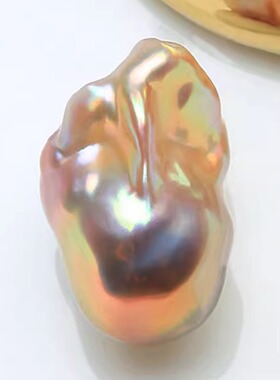 【精品牛油果】11MM天然淡水巴洛克珍珠油画极光炫巴散珠定制BPF