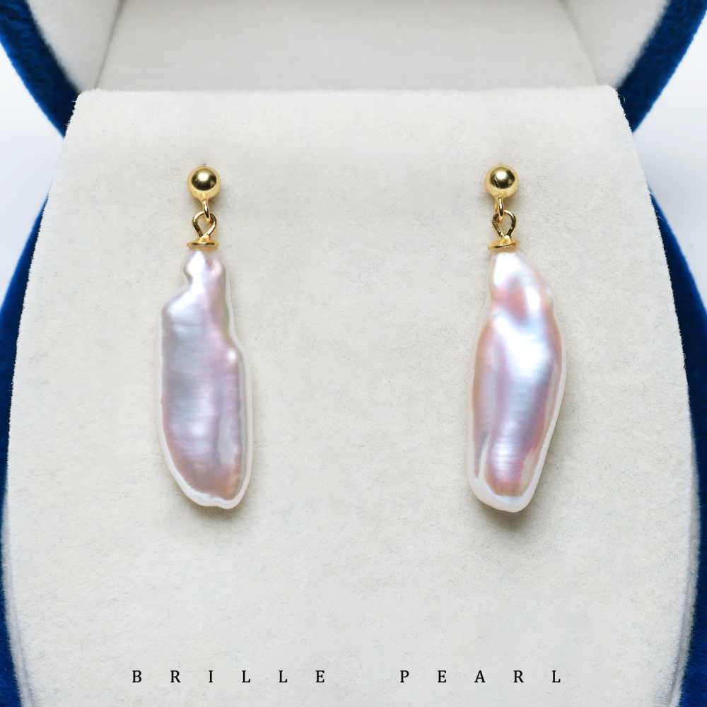 S925无核小银条耳钉极光复古簪花