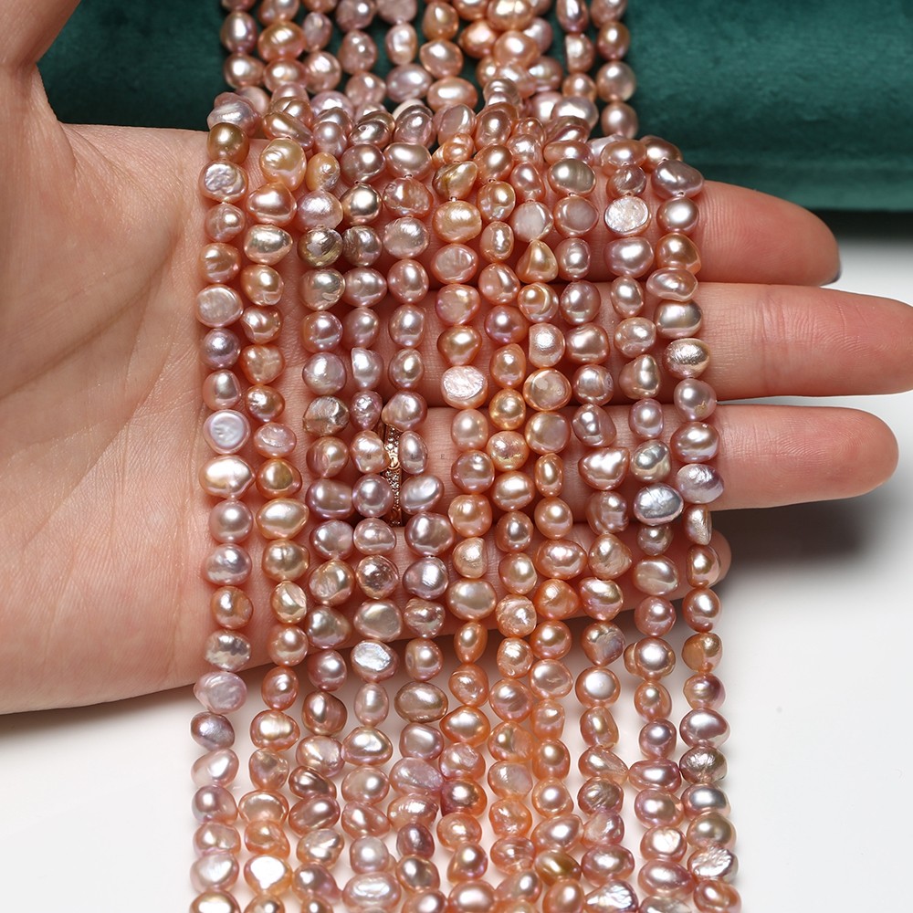 【5mm两面光小石头链条】淡水珍珠碎银子无核高光微瑕半成品36cm,珠宝/钻石/翡翠,珠宝奇石,淘宝优惠券,粉丝福利购,淘宝优惠卷