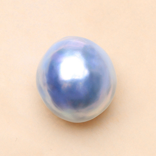 天然海水澳白银蓝冷光不规则巴洛克珍珠蓝血裸珠散珠定制吊坠BDN