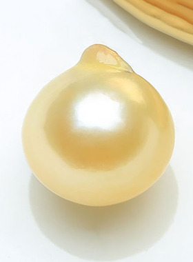 【大瑕疵清仓】【海水金珠】9-11mm天然色南洋珍珠散珠配对BTO