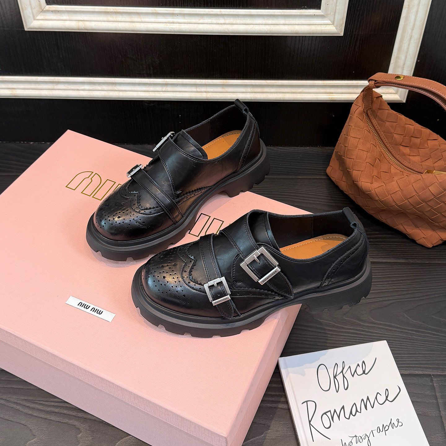 歌诗茵真皮小皮鞋女英伦风2026春新款时尚单鞋百搭厚底雕花乐福鞋,女鞋,深口单鞋,淘宝优惠券,粉丝福利购,淘宝优惠卷