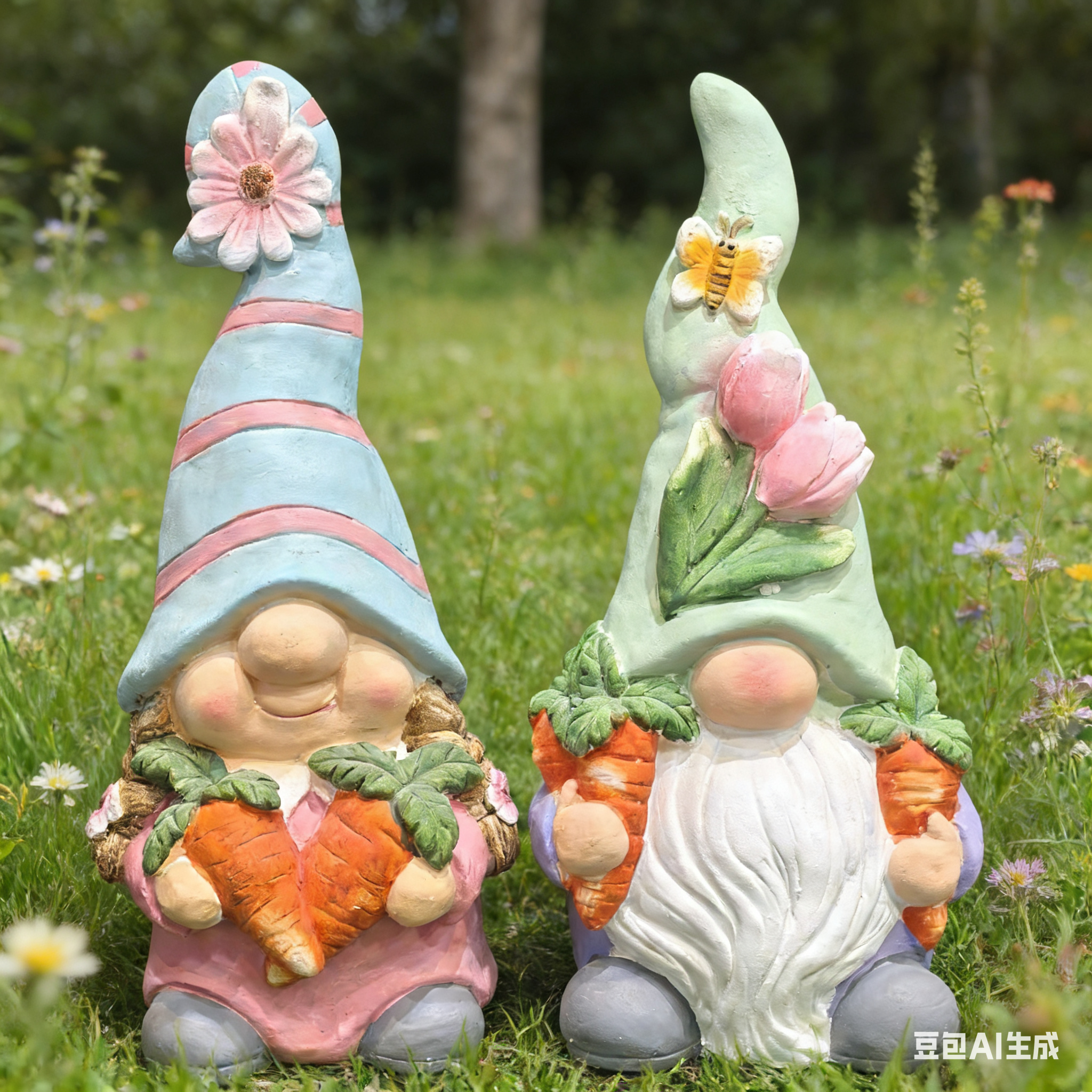 【清仓福利】高43cm花园地精摆件户外庭院装饰品创意装饰摆件,家居饰品,户外/庭院摆件,淘宝优惠券,粉丝福利购,淘宝优惠卷