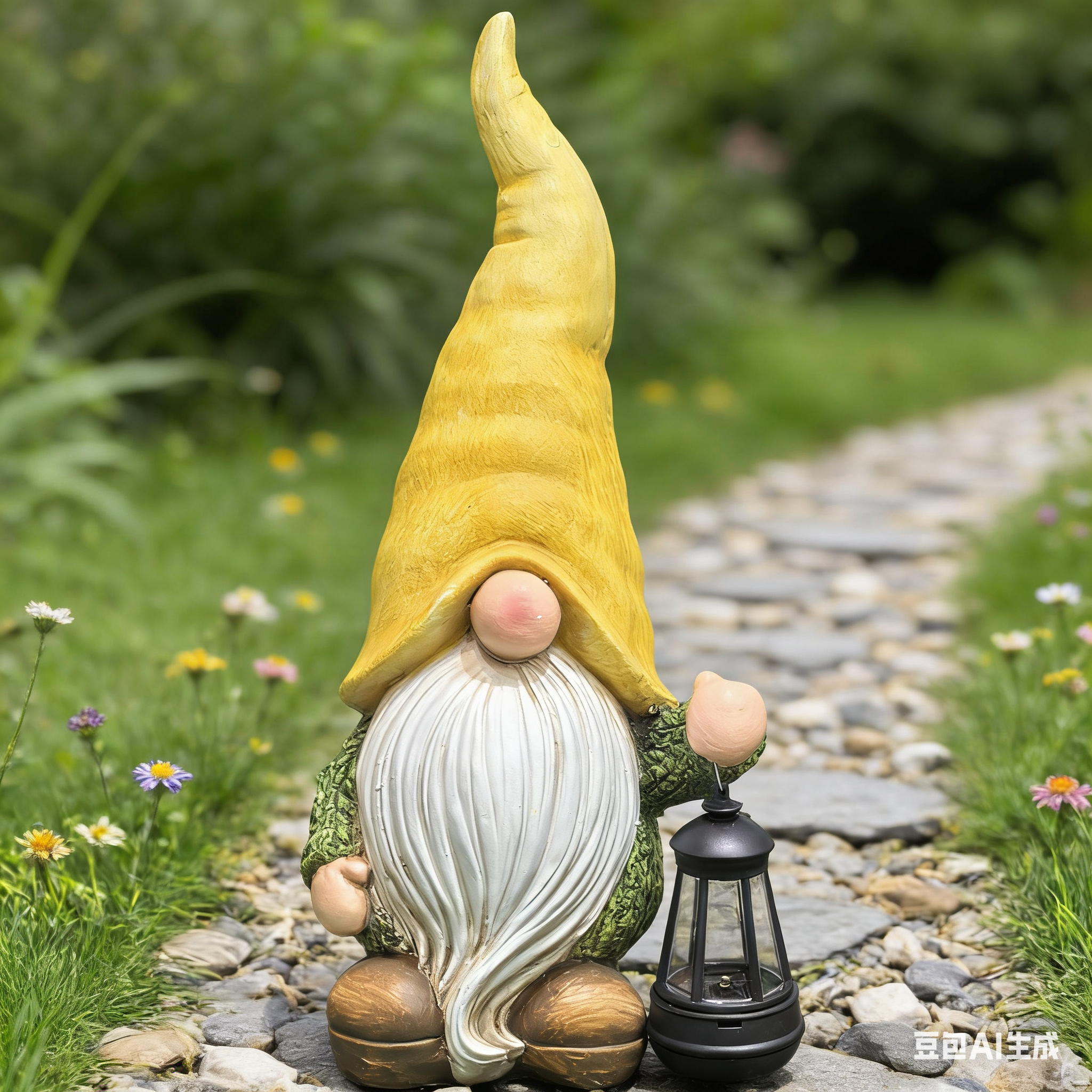 树脂高30cm甘道夫矮人精灵摆件太阳能灯户外庭院装饰可爱复古风格,家居饰品,户外/庭院摆件,淘宝优惠券,粉丝福利购,淘宝优惠卷