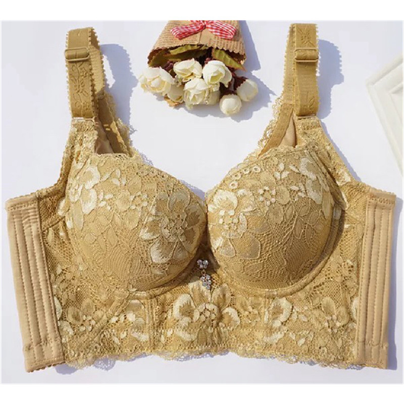 金丝有钢圈收副乳调整型排扣文胸