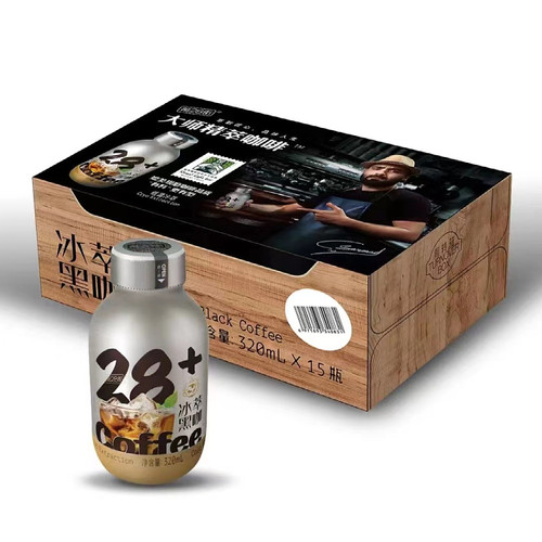 第28街320g瓶装冰萃黑咖香草摩卡咖啡整箱15瓶装饮料榛果松露拿铁