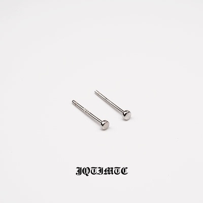 通体s925银简约中性耳钉