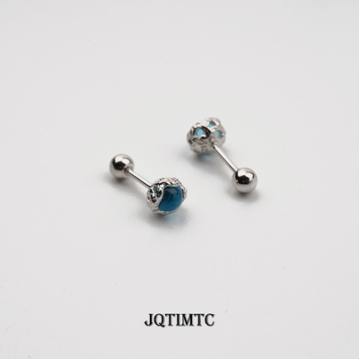 通体s925纯银中性耳钉