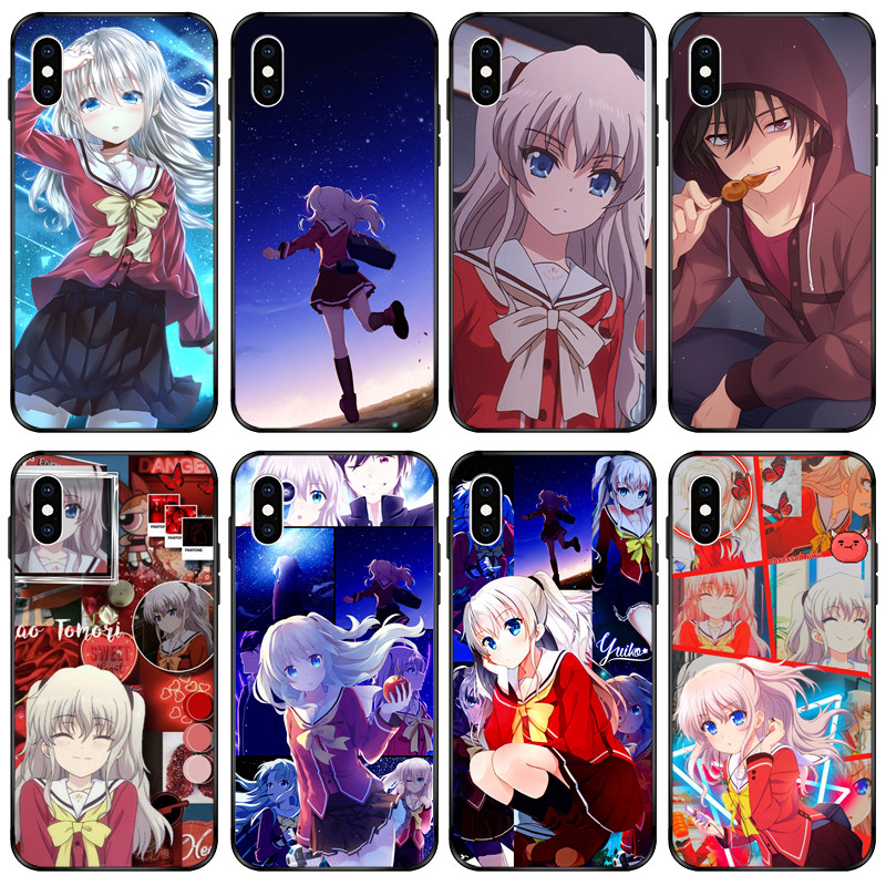 charlotte夏洛特手机壳定动漫二次元玻璃夜光套液态硅胶友利奈绪