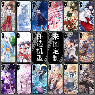 11青春版 磨砂玻璃夜光硅胶套 13Ultra 二次元 9se 11T10s 12pro 12x 13pro mi14 动漫手机壳定制适用小米15pro