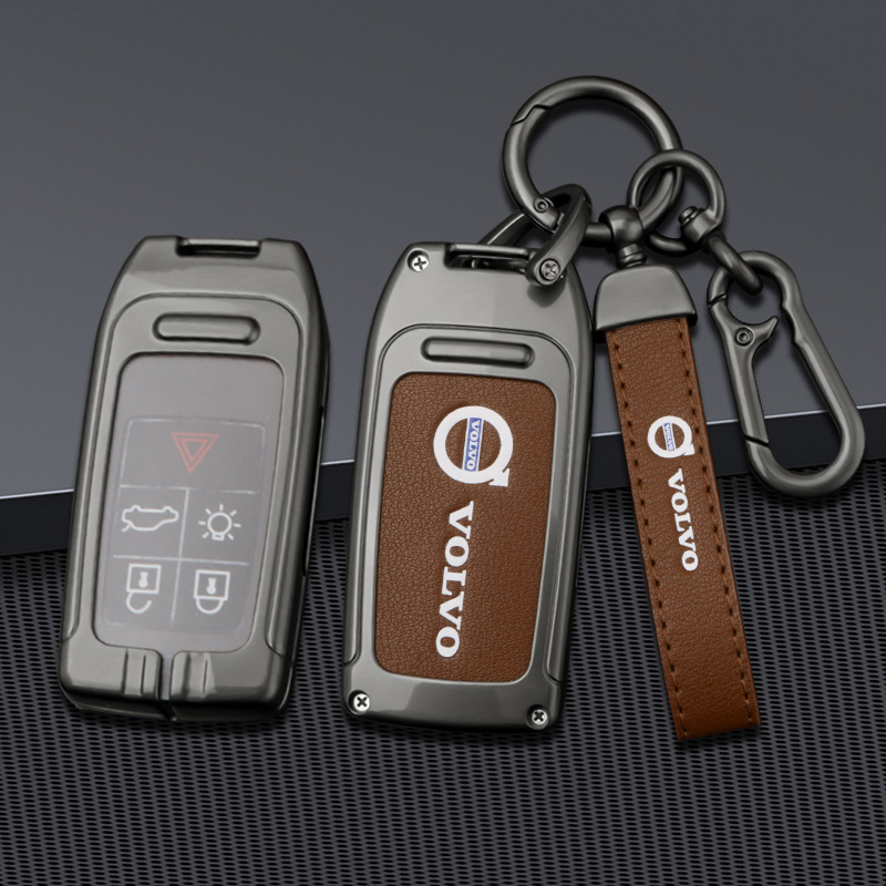 老款沃尔沃XC60钥匙套XC90 S60 S80L V60金属汽车全包壳锁匙扣男