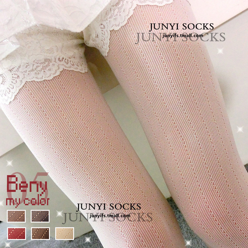 beny日系性感丝袜无缝一体小网菱格竖纹网袜薄款透肉连裤袜