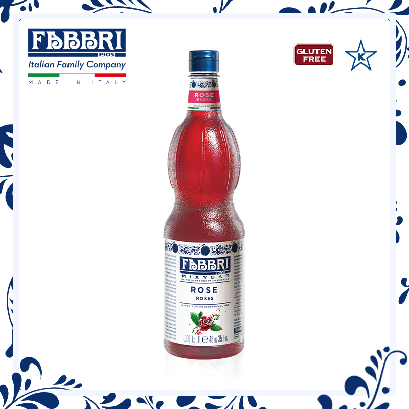 法布芮fabbri玫瑰糖浆1L