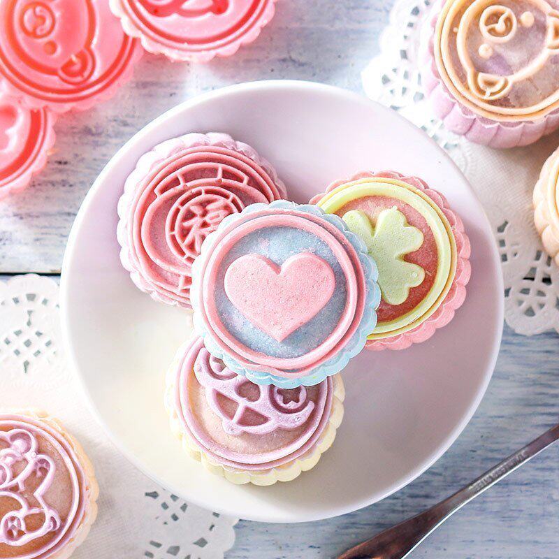 做彩色冰皮月饼粉diy的制作套餐 自制全套材料免蒸家庭套装组合