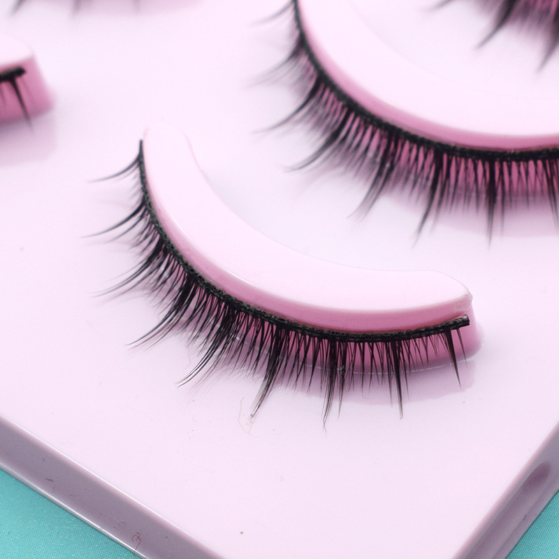 707假睫毛自然浓密短款交叉磨尖硬梗COS眼睫毛芭比娃娃