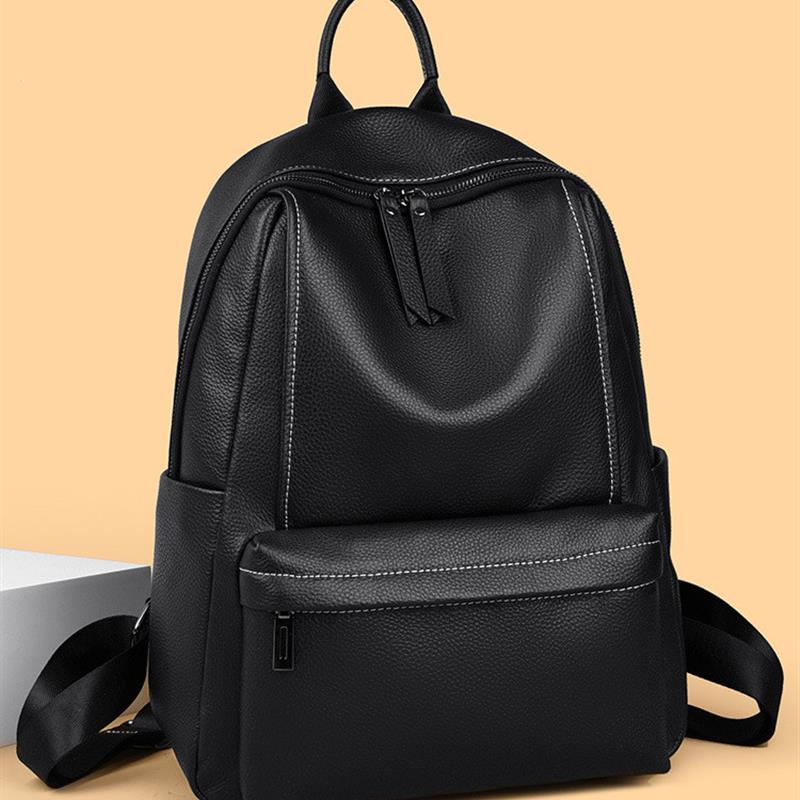 大号男女士通用双肩背包真皮双肩包头层牛皮上班出差旅行旅游书包