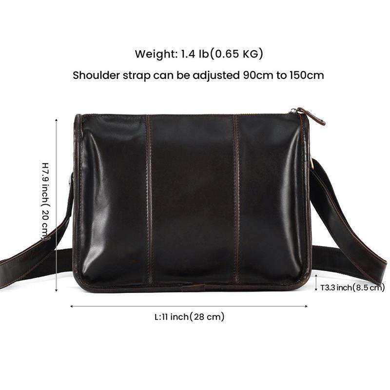 新款男士包包植鞣皮通勤单肩包大容量挎包男款真皮潮流斜挎包男包