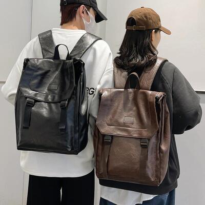 日系工装书包男大学生电脑背包男士旅行包防水大容量情侣双肩包