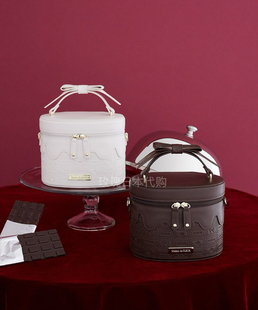 玫瑰日代在途maison de fleur情人节巧克力压花皮革水桶斜挎包