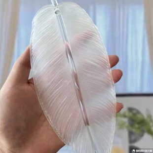 灯具配件大全轻奢羽毛玻璃片客厅餐厅过道灯配件透明磨砂定制灯罩